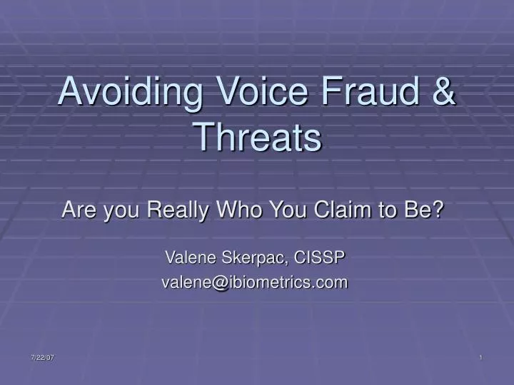 avoiding voice fraud threats