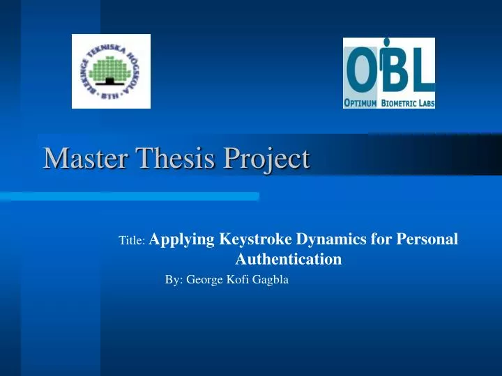 master's thesis projects