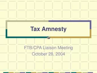 Tax Amnesty