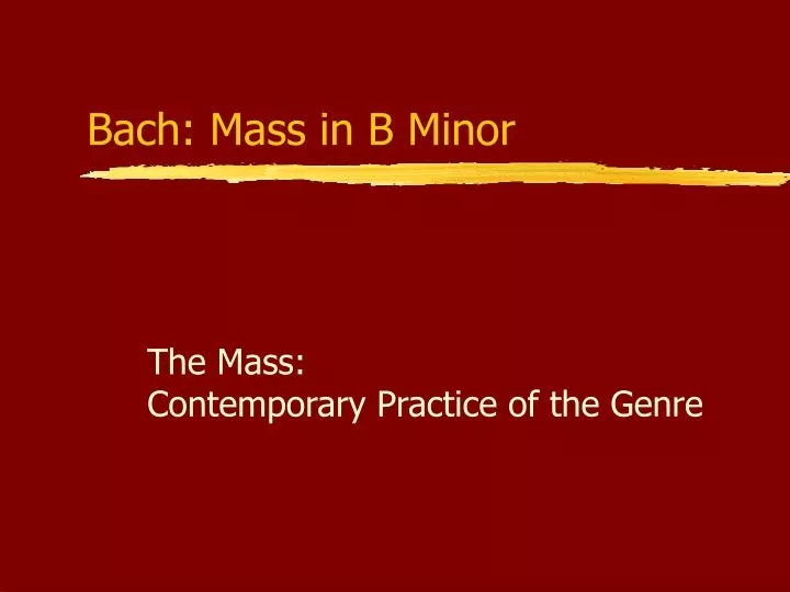 bach mass in b minor