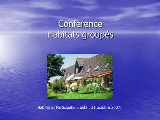 conf rence habitats group s