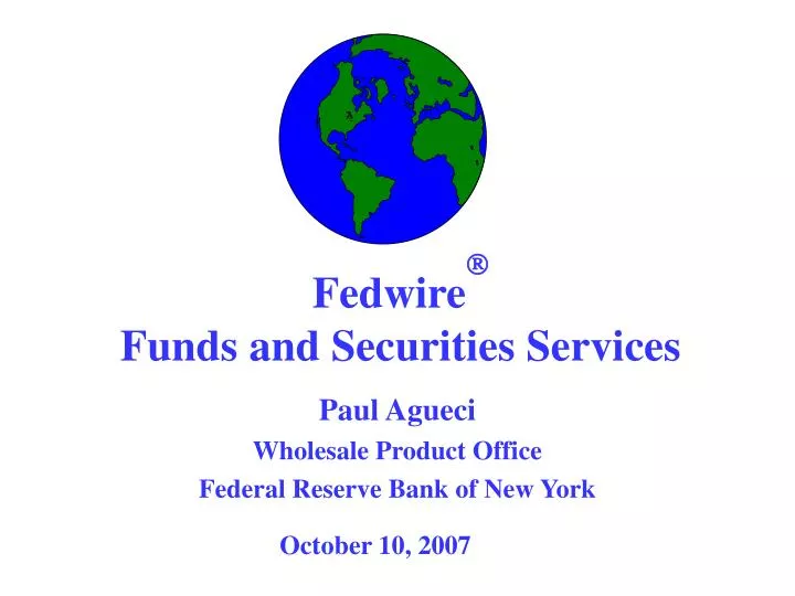 fedwire funds and securities services
