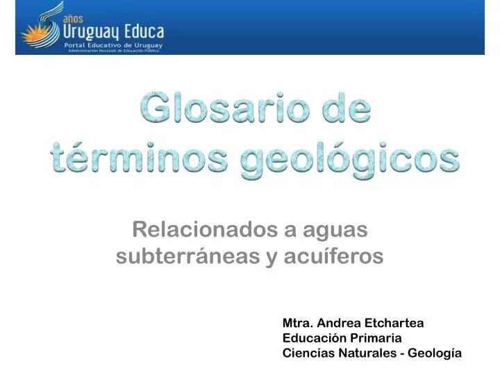 glosario de t rminos geol gicos