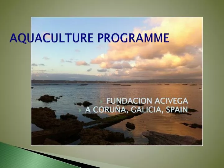 aquaculture programme