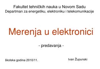 merenja u elektronici