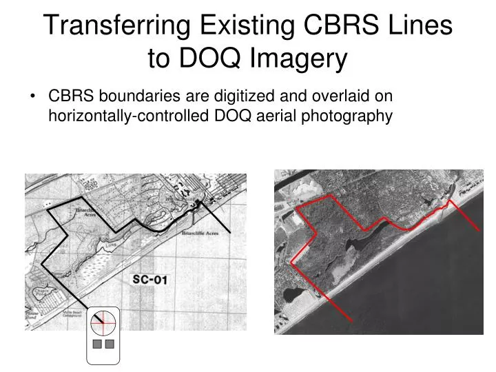 transferring existing cbrs lines to doq imagery