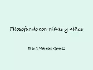 filosofando con ni as y ni os