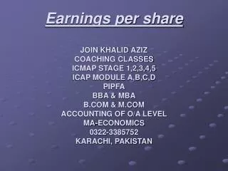 Earnings per Share