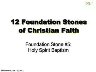 12 Foundation Stones of Christian Faith