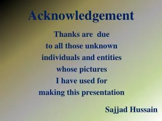 Acknowledgement