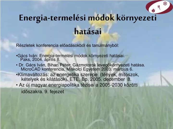 energia termel si m dok k rnyezeti hat sai