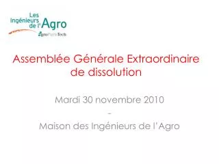 assembl e g n rale extraordinaire de dissolution