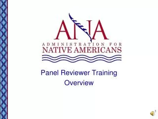 Panel Reviewer Training Overview