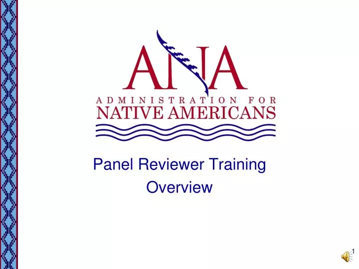panel reviewer training overview