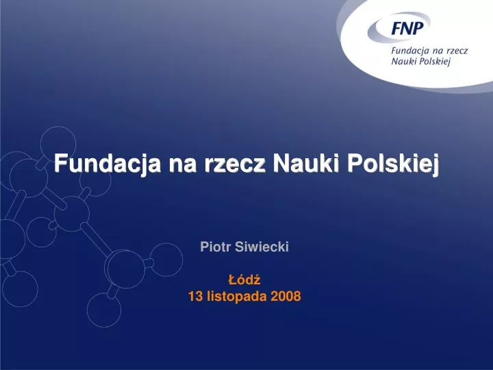 fundacja na rzecz nauki polskiej