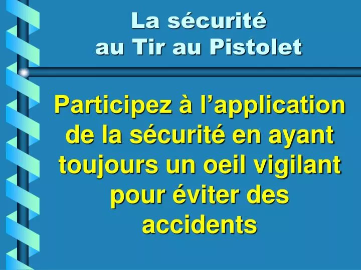 la s curit au tir au pistolet