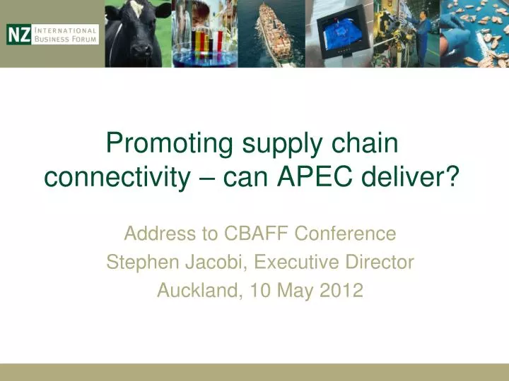 promoting supply chain connectivity can apec deliver