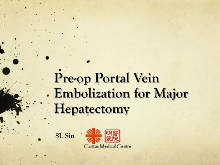 pre op portal vein embolization for major hepatectomy