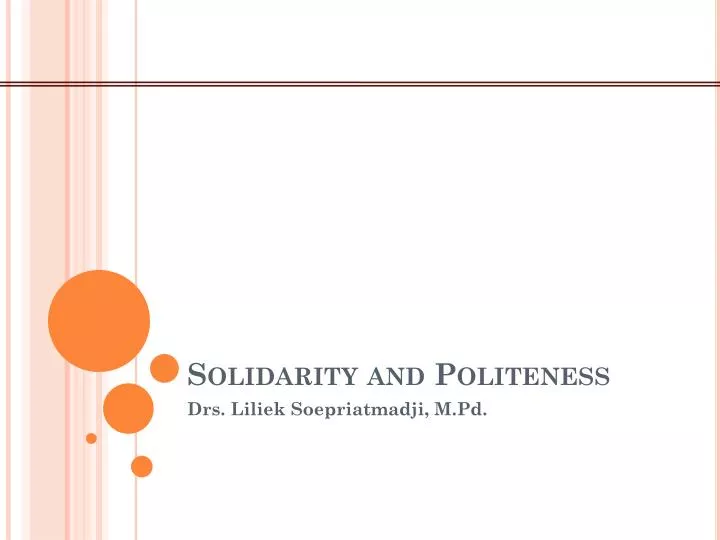 solidarity and politeness