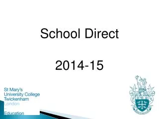 School Direct 2014-15