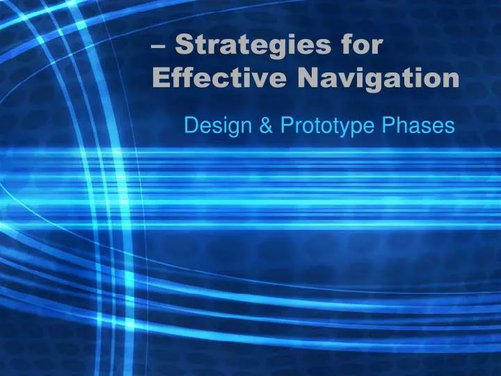 strategies for effective navigation