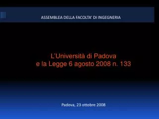 assemblea della facolta di ingegneria