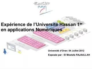 exp rience de l universit hassan 1 er en applications num riques