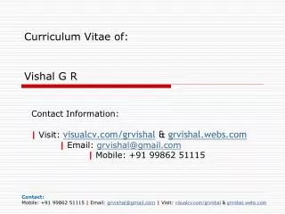 Vishal G R