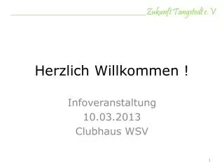 herzlich willkommen