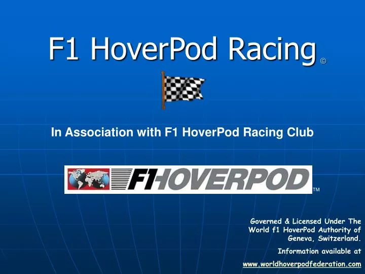 f1 hoverpod racing