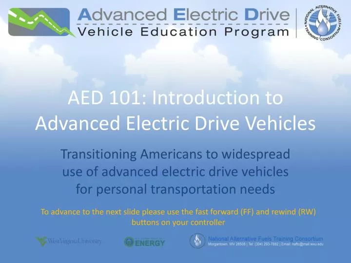 PPT AED 101 Introduction to Advanced Electric Drive Vehicles