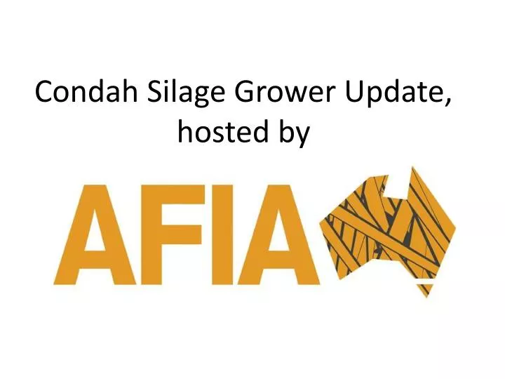 condah silage grower update hosted by