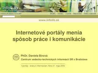 internetov port ly menia sp sob pr ce i komunik cie