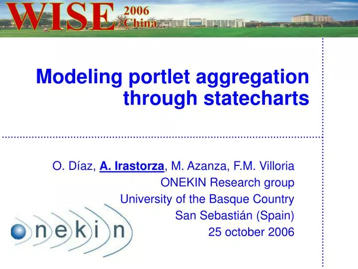 modeling portlet aggregation through statecharts