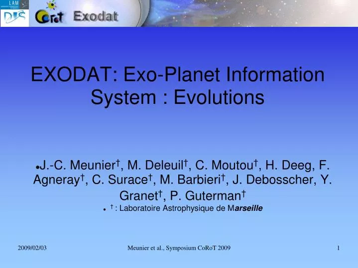 exodat exo planet information system evolutions