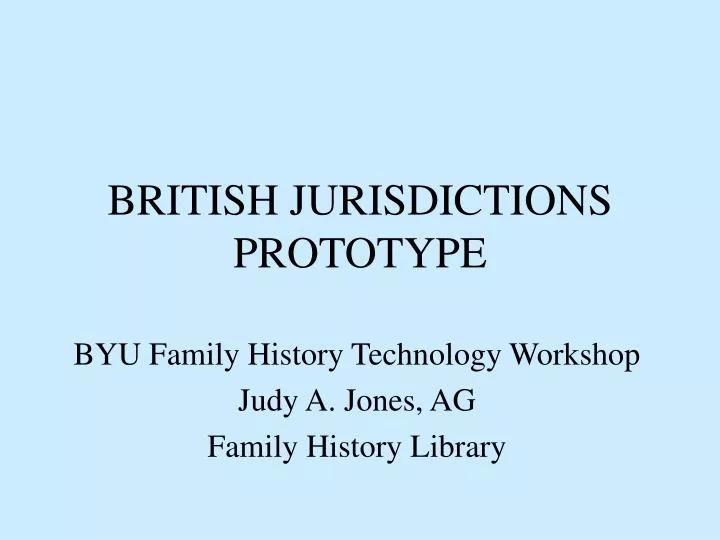 british jurisdictions prototype