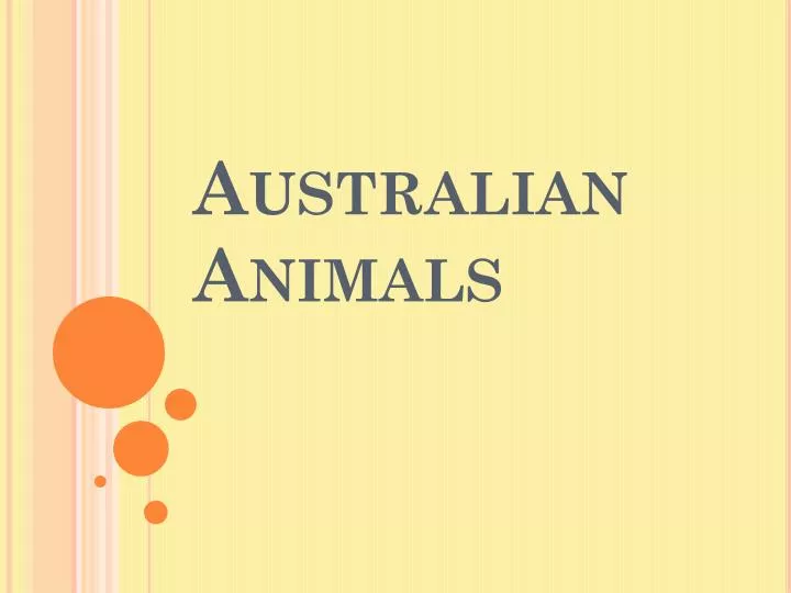 australian animals