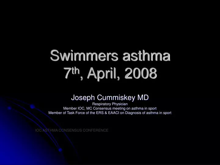 swimmers asthma 7 th april 2008