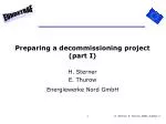 Preparing a decommissioning project (part I) - slide 1