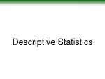 Descriptive Statistics - slide 1
