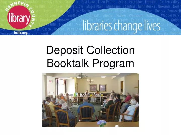 deposit collection booktalk program