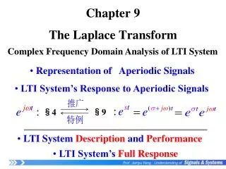 Chapter 9 The Laplace Transform