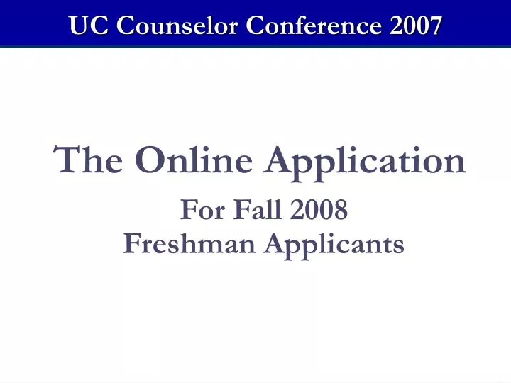 the online application