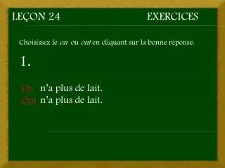 le on 24 exercices