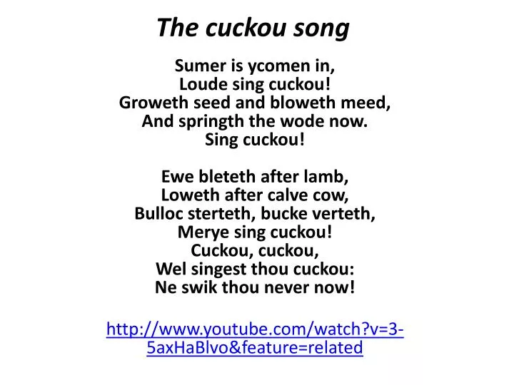 the cuckou song