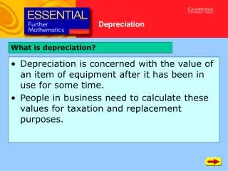 What is depreciation?