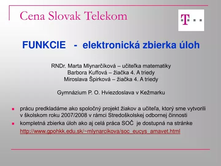 cena slovak telekom