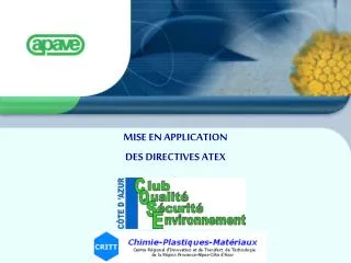 mise en application des directives atex