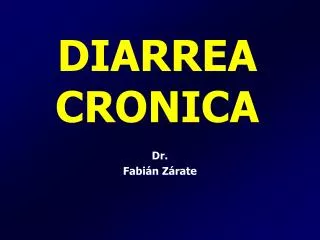 diarrea cronica