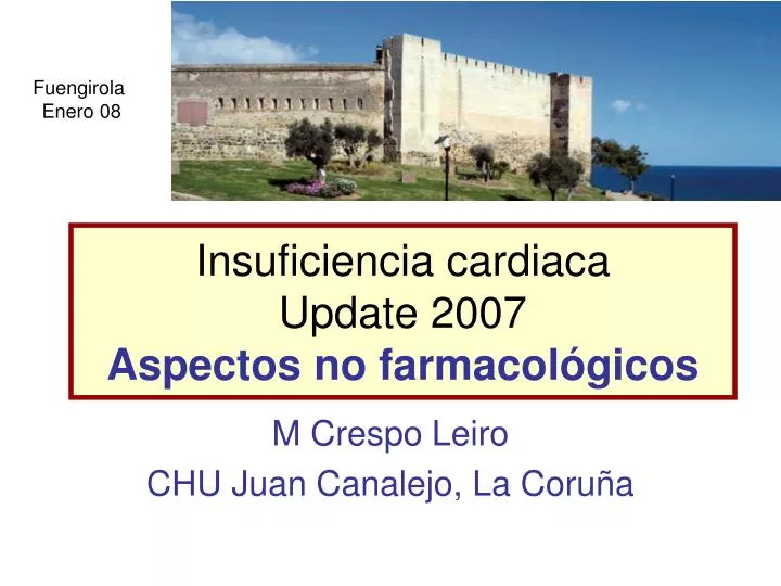 insuficiencia cardiaca update 2007 aspectos no farmacol gicos